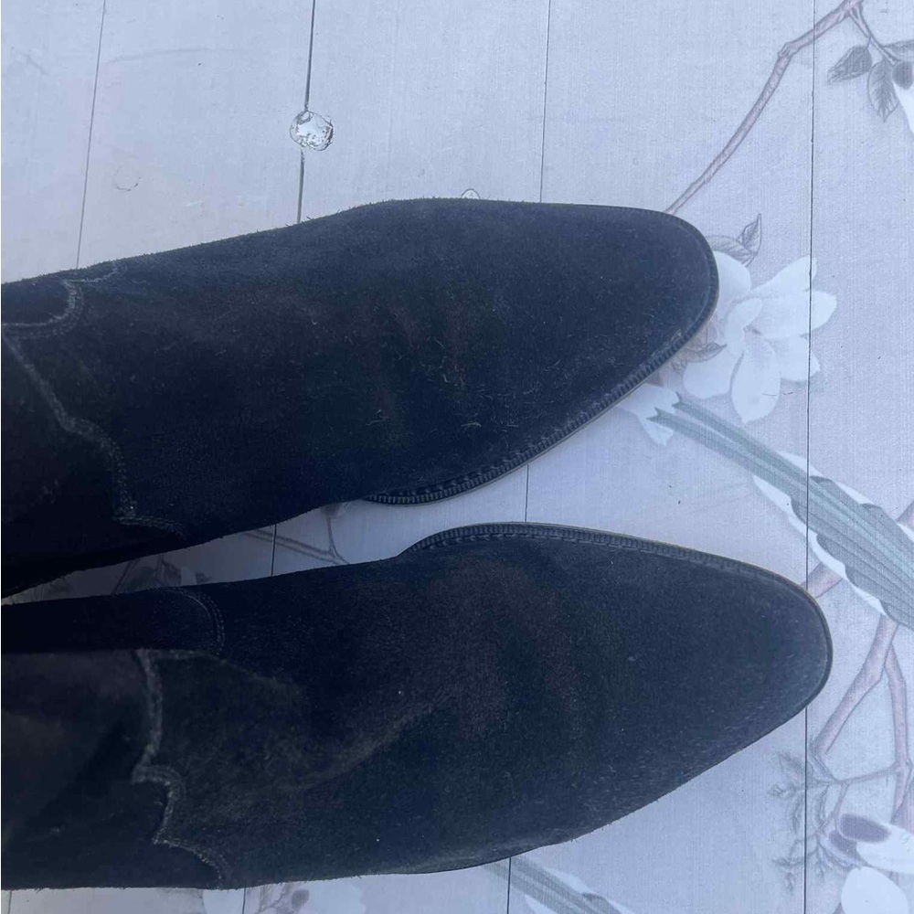 Zodiac Black Suede Heeled Boots - Picture 7 of 8